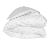 Housse de couette 240x220 cm percale 100% coton ALEX gris Nuage