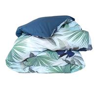 Housse de couette 240x220 cm percale de coton MOOREA PACIFIC bleu/vert