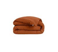 Housse de Couette 240x220cm Flanelle de Coton Coloris Tomette - HEDDA - ALTOBUY Marron G