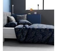 Housse de Couette 240x260 cm + 2 taies d'oreiller 63x63 cm Coton 57 Fils Edo - Parure de lit 3 pièces 100% Coton 260x240 (LargeurXLongeur)