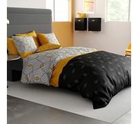 Housse de Couette 240x260 cm + 2 taies d'oreiller 63x63 cm Coton Faro - Parure de lit 3 pièces 100% Coton 260x240 (LargeurXLongeur)