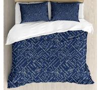 Housse de Couette 240x260 cm avec 2 Taies d'oreiller 65x65 cm - Maths Bleu Parure De Lit 240x260 Adulte - Fermeture Éclair Sets de Housse Couette en Microfibre brossée Douce
