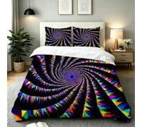 Housse de Couette 240x260 cm Tourbillon Noir, ZE3072