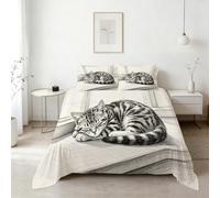 Housse de Couette 240x280 Coucher de Soleil et Arbre Microfibre Parure de Lit 3D Imprimée Paysages Hivernaux Housse Couette Ultra Douce Confortable avec 2 Taies d'oreiller 65x65 O.769