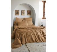 Housse de Couette 260 x 240 cm - Lyocell Uni Lysandre Camel
