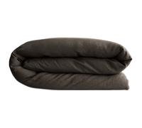 Housse de couette 260X240 cm lit queen size lin lavé SONATE noir Café