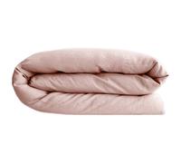Housse de couette 260X240 cm lit queen size lin lavé SONATE Rose