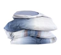 Housse de couette 260x240 cm percale 100% coton ESTEBAN Bleu