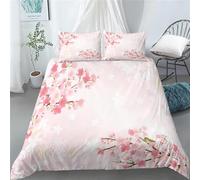 Housse De Couette 260X240 Cm Plante À Fleurs, Parure De Lit 1/2 Personnes 3D Imprimée 110Gsm Microfibre & 2 Taies d'oreiller pour Enfant Adulte, avec Fermeture Éclair -102S017P772P