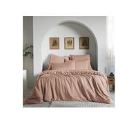 Housse de couette 260x240 lyocell uni blush Lysandre