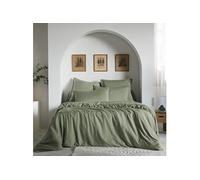 Housse de couette 260x240 lyocell uni thym Lysandre