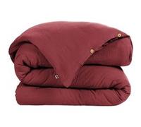 Housse de Couette 260x240cm Gaze de Coton Lie de Vin - OUREA - ALTOBUY Rouge G