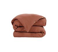Housse de Couette 260x240cm Gaze de Coton Terracotta - OUREA - ALTOBUY Rouge G