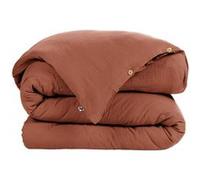 Housse de Couette 260x240cm Gaze de Coton Terracotta - OUREA - ALTOBUY Rouge G