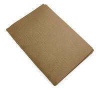 Housse de couette 280x240 cm mousseline de coton MILOS marron houblon