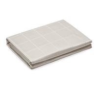Housse de couette 280x240 cm satin CONCERTO carreaux beige Lin