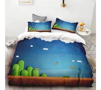 Housse De Couette 3 Pieces Super Mario Rouge Vert Jeu Anime Personnage Dessin Anime Enfants Vacances Cadeau Anime Hd Impression Chambre Décor