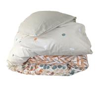 Housse de couette 300x240 cm en 100% coton ÉVASION pêche écru