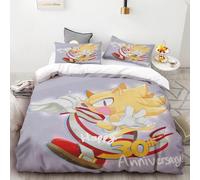 Housse De Couette 3d Exquise Dessin Anime Sonic Jeu Impression Numérique Parure De Lit Decoration Maison Couette Lit Jeunesse Enfants Fille Garçons Cadeau