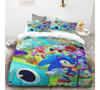 Housse De Couette 3d Exquise Dessin Anime Sonic Jeu Impression Numérique Parure De Lit Decoration Maison Couette Lit Jeunesse Enfants Fille Garçons Cadeau