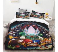 Housse De Couette 3d Exquise Sonic Wallpaper Anime Impression Numérique Couette Parure De Lit Decoration De Chambre Jeunesse Enfants Fille Garçons Cadeau