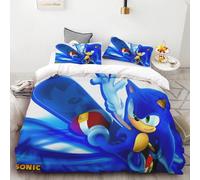 Housse De Couette 3d Exquise Sonic Wallpaper Anime Impression Numérique Parure De Lit Couette Lit Adolescents Enfants Filles Garçons Cadeau Décor