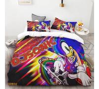 Housse De Couette 3d Exquise Sonic Wallpaper Anime Impression Numérique Parure De Lit Couette Lit Adolescents Enfants Filles Garçons Cadeau Décor