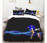 Housse De Couette 3d Exquise Sonic Wallpaper Anime Impression Numérique Parure De Lit Couette Lit Adolescents Enfants Filles Garçons Cadeau Décor