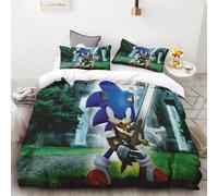 Housse De Couette 3d Exquise Sonic Wallpaper Anime Impression Numérique Parure De Lit Couette Lit Adolescents Enfants Filles Garçons Cadeau Décor