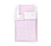 Housse de couette 80x80 + taie d'oreiller 35x40 cm Couronne ROSE