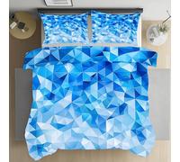 Housse de Couette 90x190 Losange Géométrique Parure de Lit avec 1 Taies d'oreiller 65x65cm Art Minimaliste Housse de Couette Douce et Respirante Chambres de Filles et Garçons Décor