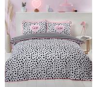 Rapport Home Parure de lit Dalmatien, Coton Polycoton Polyester, Noir, Double