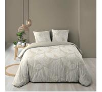 Douceur d'Intérieur Parure de lit 3 pièces Amanda 240 x 220 cm Naturel 100% coton