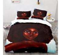 Housse De Couette American Black Girl, Taie D'oreiller Magique Black Girl, Ensemble De Literie Pour Garcon S Et Filles, Decoration De Chambre, Cadeau Pour Une Personne, Taille Double