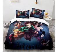 Housse de Couette Anime Demon Slayer Devil's Blade 140x200cm - Multicolore - Synthétique - Chambre