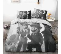 Housse De Couette Anime Mario Game Movie Parure De Lit 3 Pieces, Impression 3d, Douce Et Confortable (1 Housse De Couette + 2 Taies D'oreiller)