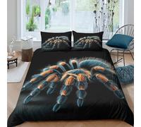 Housse de Couette Araignée 3D Imprimée, Microfibre Housse de Lit Fermeture