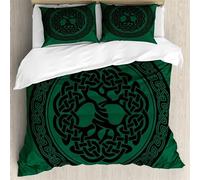 Housse de Couette Arbre De La Vie 140x200cm Enfant Parure de Lit 1 Personnes Rune De Noeud Celtique Viking Microfibre Set Housse de Couette avec Fermeture Éclai avec 2 Taies d'oreiller 50x75cm