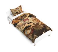 Housse de couette avec 1 taie d'oreiller et 2 taies d'oreiller, motif dessin animé FAIRY TAIL Lucy Heartfilia Natsu Dragneel, pour lit simple, 135 x 200 cm