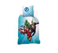 Housse de couette avengers originals marvel coton bleu 140X200 63X63