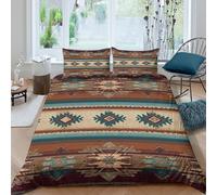 Housse de Couette Aztec 3D Imprimée, Microfibre, Fermeture Éclair Cachée