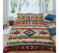 Housse de Couette Aztec Imprimée 3D, Microfibre, Fermeture Éclair Invisible