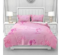 Housse De Couette Barbie Princesse, Parure De Lit Barbie Rose Douce Pour Filles, Housse De Couette Moderne À Motif Dessin Anime