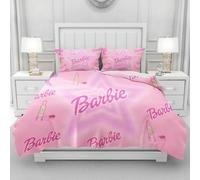 Housse De Couette Barbie Princesse, Parure De Lit Barbie Rose Douce Pour Filles, Housse De Couette Moderne À Motif Dessin Anime