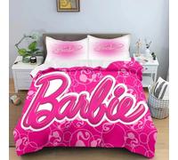 Housse De Couette Barbie Princesse, Parure De Lit Rose Douce Barbie Pour Enfants, Housse De Couette Dessin Anime, Housse De Couette Moderne Pour Filles