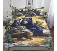 Housse De Couette Bear Pour Enfant Fille, Parure De Lit Housses De Couettes En Microfibre Avec Motif Animal Parure De Couette Avec ¿¿Clair, Ensembles D