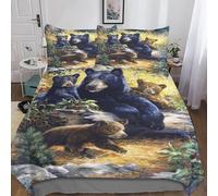 Housse De Couette Bear Pour Enfant Fille, Parure De Lit Housses De Couettes En Microfibre Avec Motif Animal Parure De Couette Avec ¿¿Clair, Ensembles D