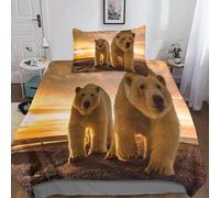Housse De Couette Bear Pour Enfant Fille, Parure De Lit Housses De Couettes En Microfibre Avec Motif Animal Parure De Couette Avec ¿¿Clair, Ensembles D