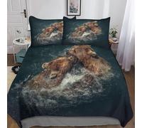 Housse De Couette Bear Pour Enfant Fille, Parure De Lit Housses De Couettes En Microfibre Avec Motif Animal Parure De Couette Avec ¿¿Clair, Ensembles D