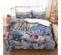 Housse De Couette Beauty And The Beast, Parure De Lit D Cartoon Role Housse De Couette Microfibre,Housse De Couette Avce Taies D'oreiller King£¿Xcm£©